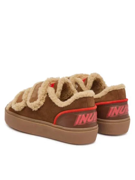 Inuikii Sneakersy Lila Shearling Low Velcro hnedá