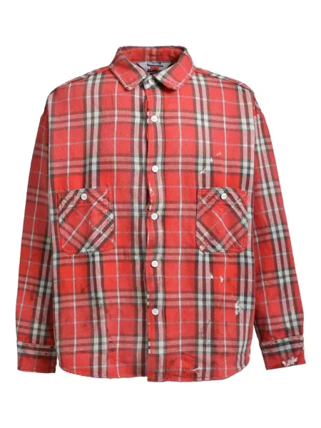 Kostkovaná košile Saint Mxxxxxx s potiskem červená