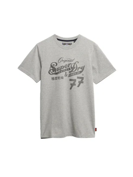 Superdry Tricou închis / amestecat gri