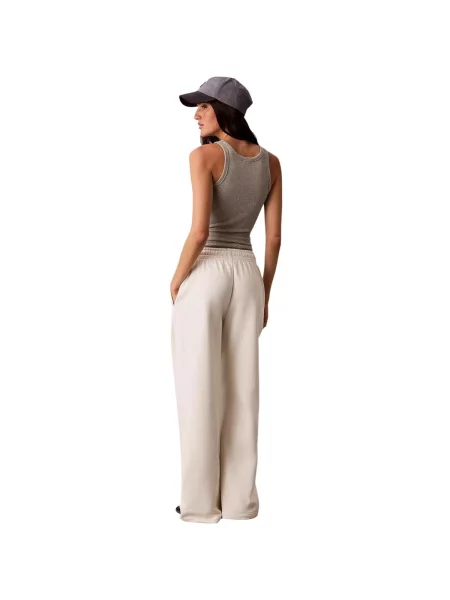 Pantaloni Calvin Klein Jeans alb