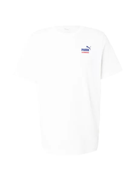 PUMA Tricou funcțional bleumarin / albastru deschis / roșu rodie alb