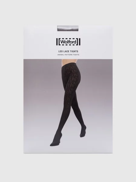 Ажурні колготи Leo в анімалістичний візерунок Wolford коричневі