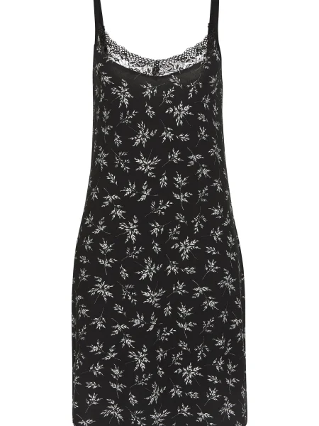 VIVANCE Spalna srajca svetlo zelena / sivka črna