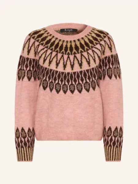 Miss Lagotte Sweter Z Błyszczącą Przędzą beige beżowy