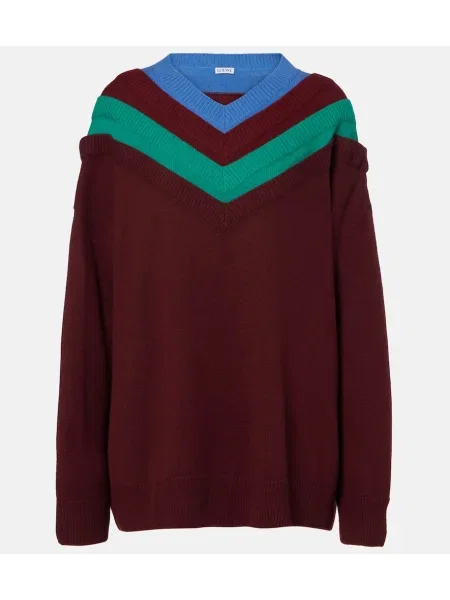 Pulover Loewe de lână bordo