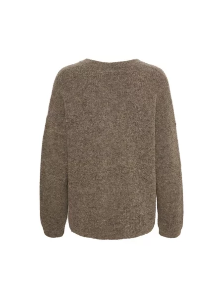Sweter Gestuz w kolorze melanż brązowy