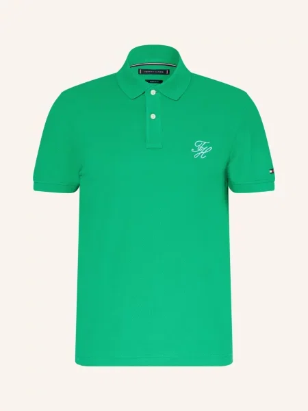 Tommy Hilfiger Polo Tričko Piqué Střih Regular Fit zelená