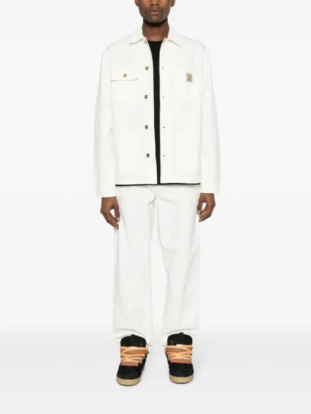 Apykaklė striukė Carhartt Wip kordinis velvetas balta