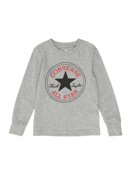 CONVERSE Tricou gri / roșu negru