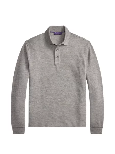Μακρύς polo Ralph Lauren Purple Label γκρι