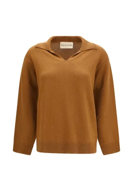 Gulerat tricou polo Valentino Garavani din cașmir