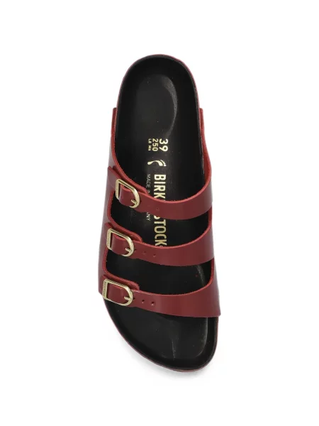 Sandale Birkenstock fără toc roșu