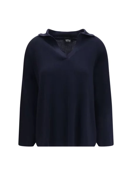 Koszulka polo Adidas By Stella Mccartney wełniana niebieska