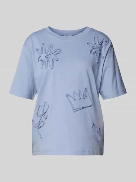 T-shirt z aplikacjami Jake*s Casual błękitna
