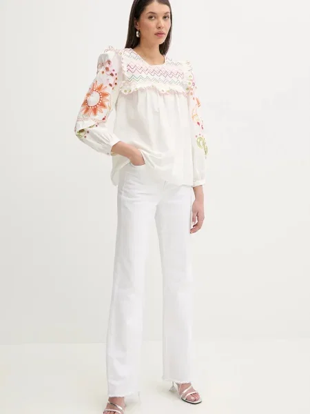 Блузка Never Fully Dressed з аплікацією білий