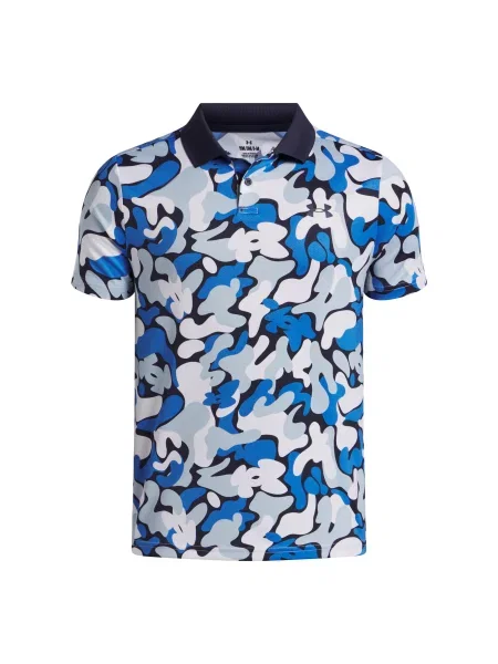 Tricou polo copii Under Armour alb