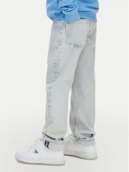 Dětské kalhoty Calvin Klein Jeans modré