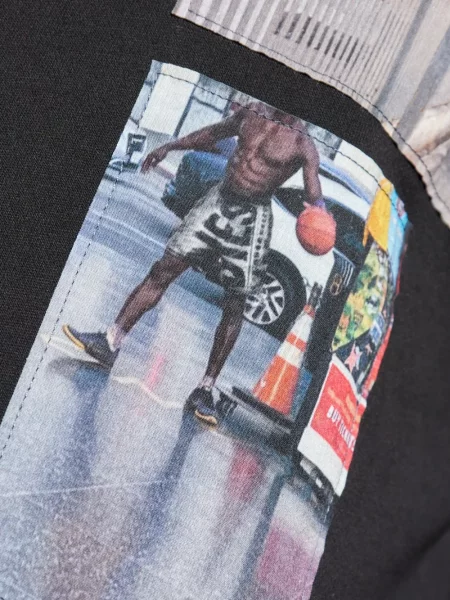 Hoodie Diesel με κουκούλα με σχέδιο μαύρο