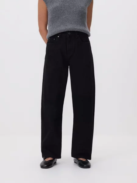 Reserved Джинси straight fit petite чорний