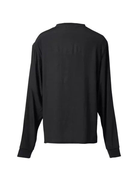 Lung tricou Casella Meyer cu imagine negru