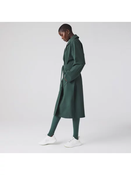 Lacoste Dwuwarstwowy Płaszcz Typu Oversised Z Piki zielony