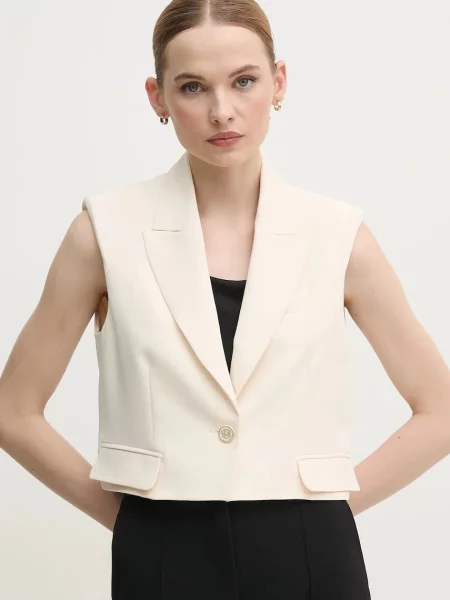 Gaudi kamizelka jednorzędowa beżowy