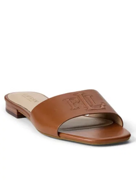 Pantofle Lauren Ralph Lauren hnědé