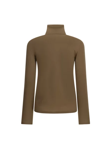 Sweter z golfem Max Mara wełniany brązowy