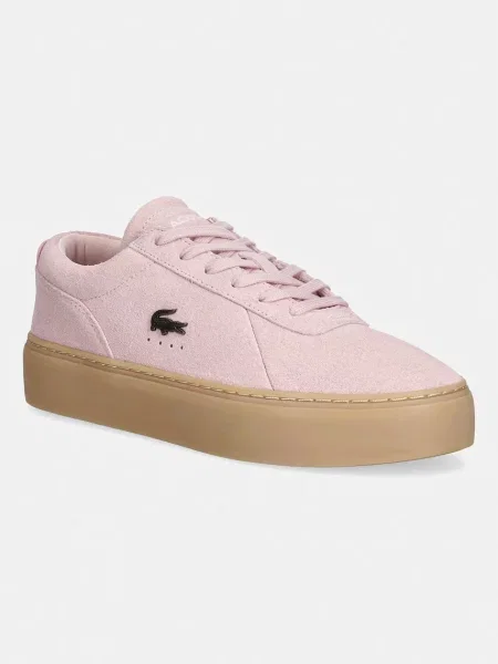 Lacoste COURT SET sportcipő női velúr rózsaszín