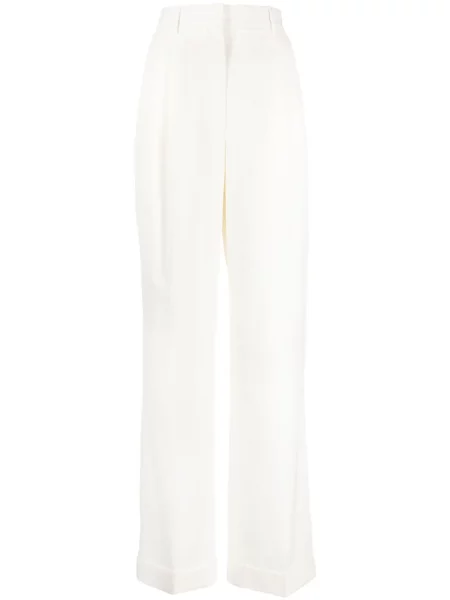 Pantaloni Casablanca de lână alb