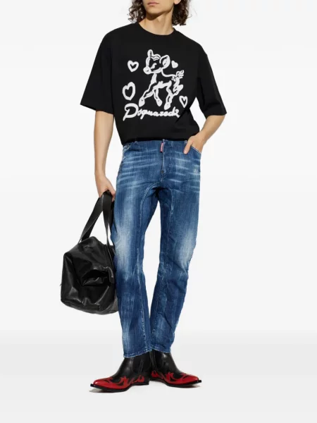 Tricou Dsquared2 cu imagine negru