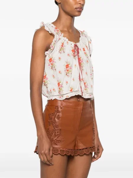 Bluză Dôen cu model floral cu imagine alb