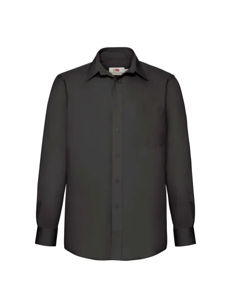 Poplínová košile Fruit Of The Loom šedá