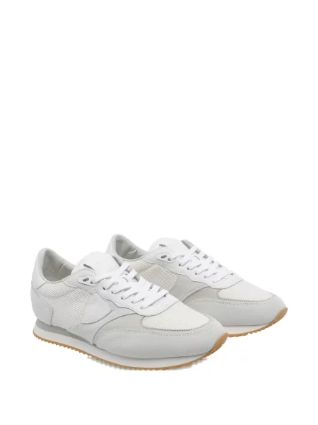 Sneakerși Philippe Model Paris din piele de căprioară alb