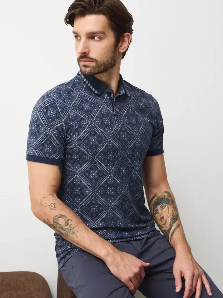 Medicine póló mintás sötétkék