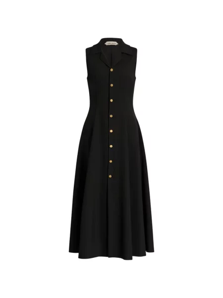 Rochie midi Alberta Ferretti fără mâneci negru