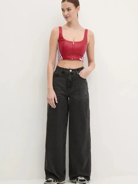 Джинси adidas Originals DENIM ZIP PANT чорний