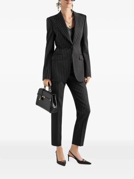Vilnonės kelnės Dolce & Gabbana juoda