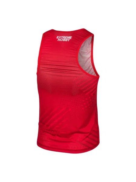 Koszulka sportowa bez rękawów Tank top EXTREME HOBBY POLSKA PRIME czerwona