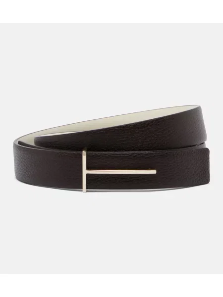 Cu centură curea Tom Ford din piele maro