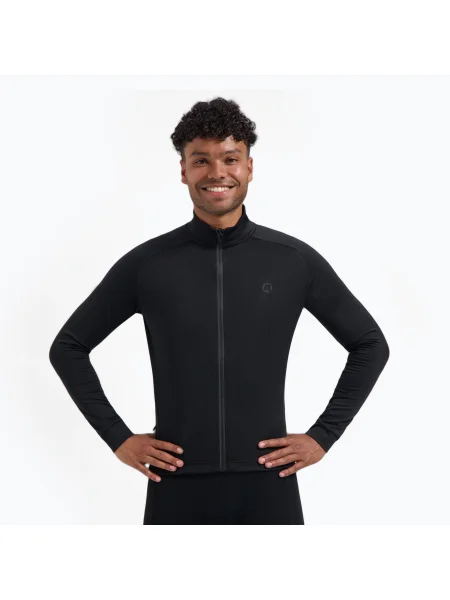 Спортивна футболка Rogelli з довгим рукавом чорна