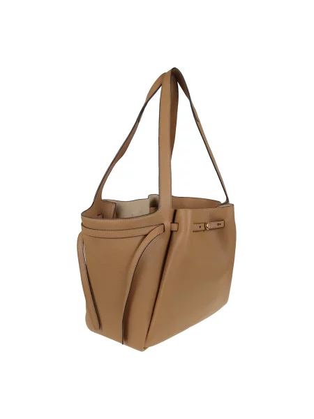 Tory Burch torebka skórzana Romy Tote beżowy