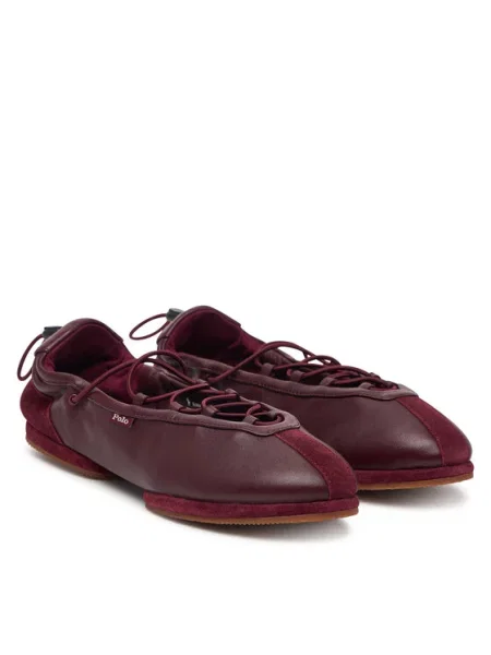 Polo Ralph Lauren Baleriny Ballerina Sneaker Bordowy