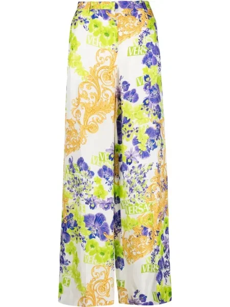 Pantaloni Versace cu imagine alb