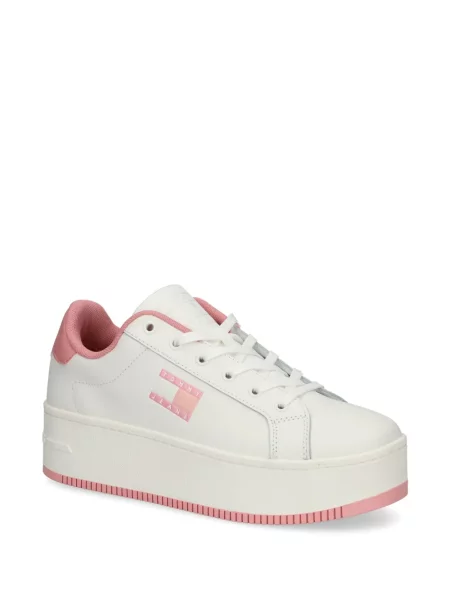 Sneakerși Tommy Jeans din piele alb