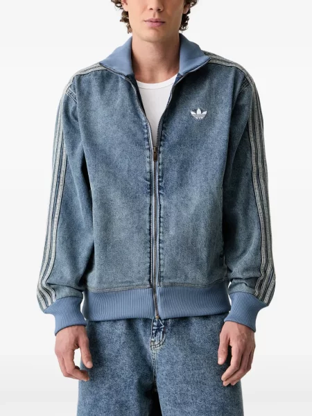 Hanorac Adidas cu dungi cu imagine plasă negru