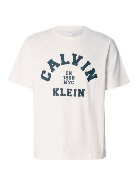 Calvin Klein Jeans Tricou COLLEGE albastru închis alb