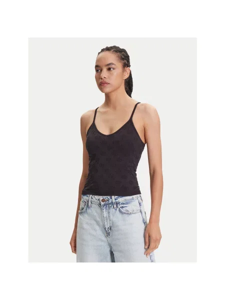 Guess Marškinėliai Slim Fit juoda