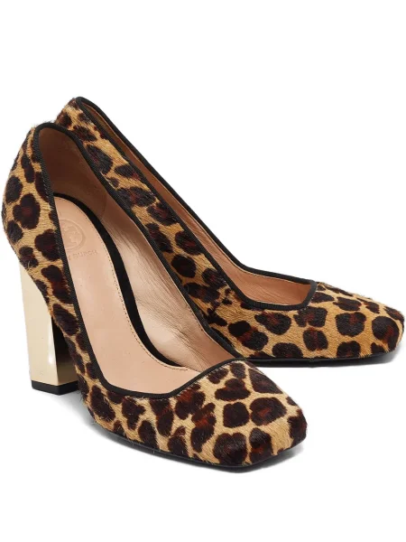 Pantofi cu toc Tory Burch cu imagine cu model leopard maro