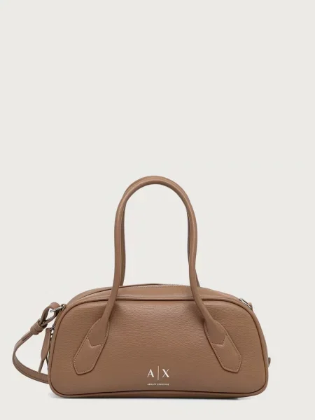 Armani Exchange geantă crossbody pentru femei cu imitație de piele bej